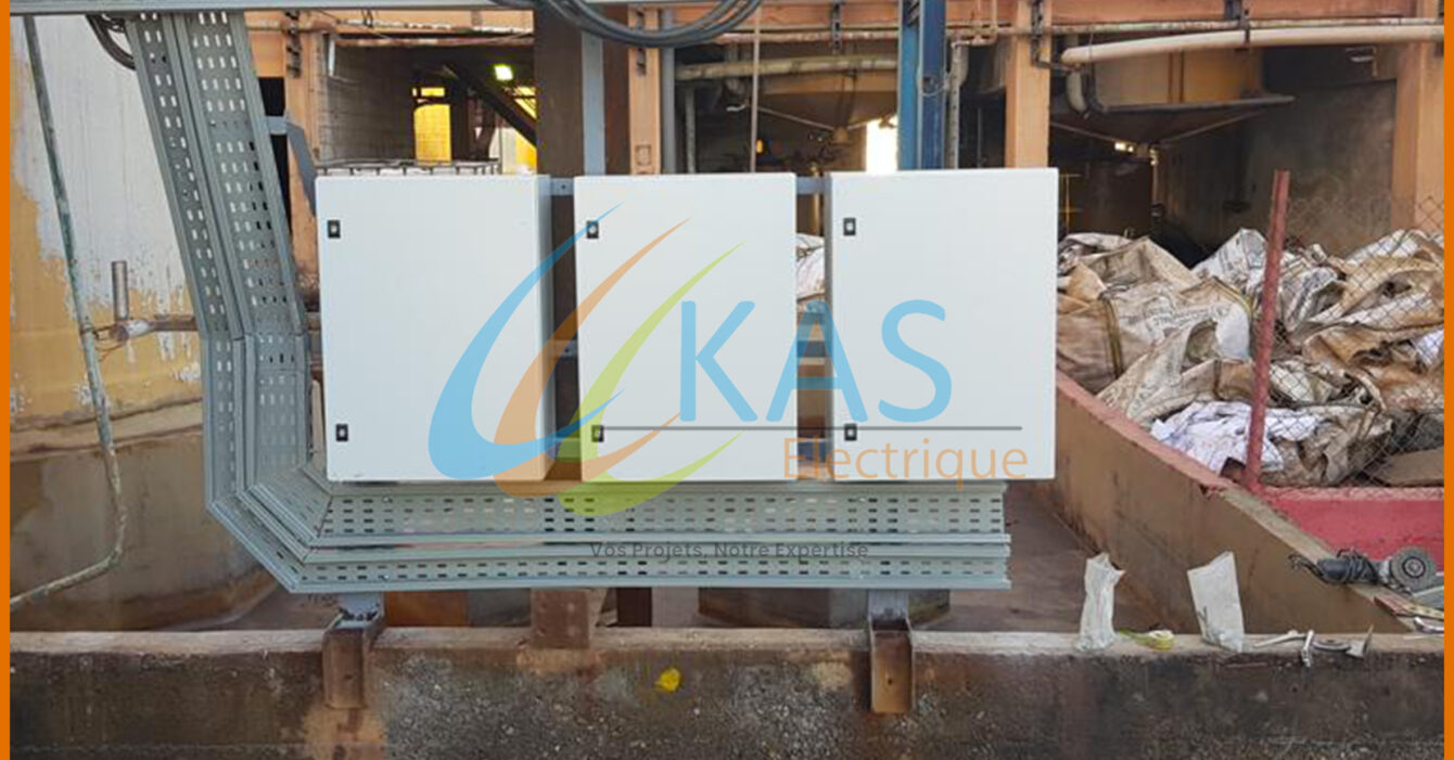 fixation et raccordement des coffrets(MCC, BD, BJA, DGPT...)